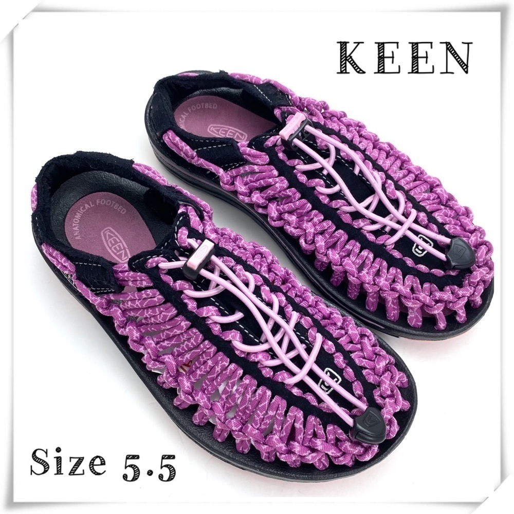 KEEN Uneek Woven Rubber Outdoor Sandals in Pink Size 5.5 Style 1014637